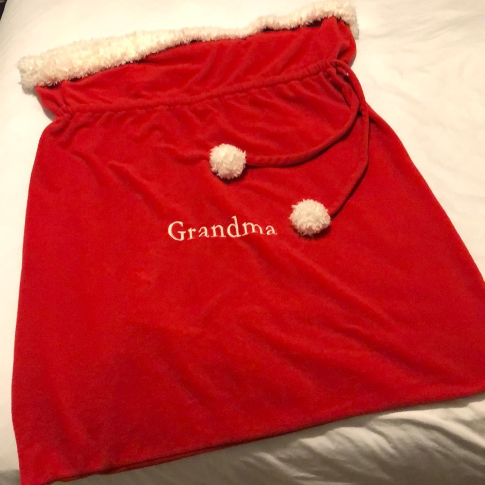 POTTERY BARN KIDS SANTA BAG - EMBROIDERED “GRANDMA”